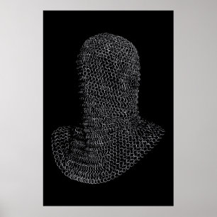 Affiche Capuchon de guerrier en cotte de mailles