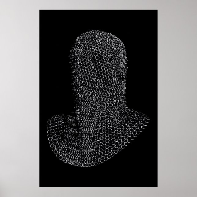 Affiche Capuchon de guerrier en cotte de mailles (Devant)