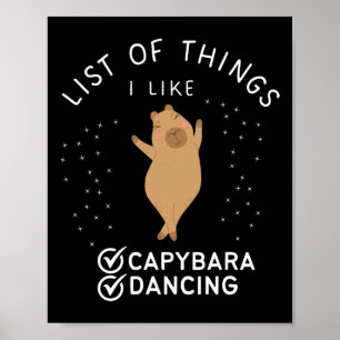 Affiche Capybara Amusante Danse Lover Capybara Dancin Grap