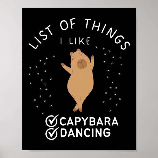 Affiche Capybara Amusante Danse Lover Capybara Dancin Grap (Devant)