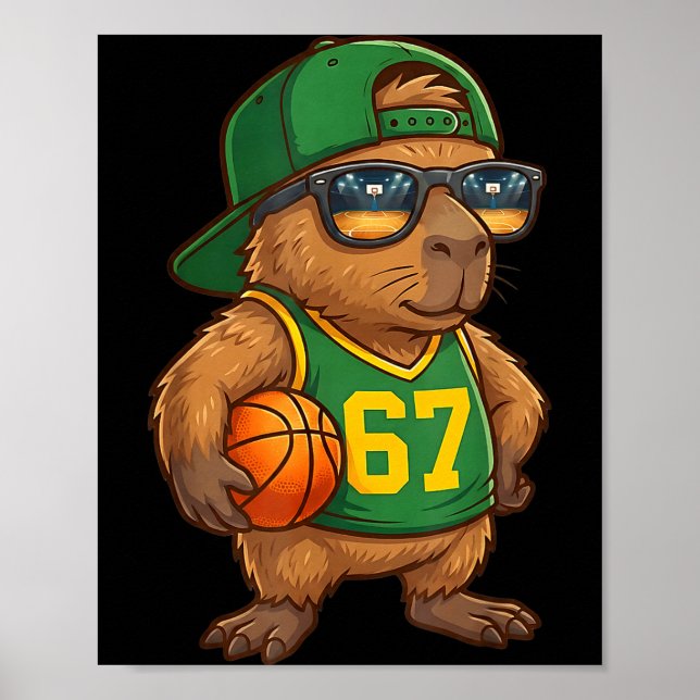 Affiche Capybara Basketball 67 Gen Alpha Slang Srts Men Bo (Devant)