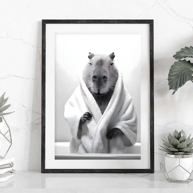 Affiche Capybara dans une baignoire (Créateur téléchargé)