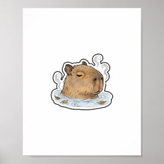 Affiche Capybara décontracté