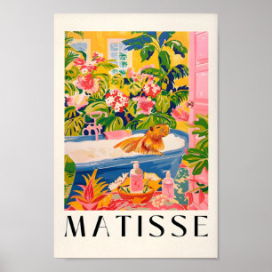 Affiche Capybara En Baignoire Impression, Baignoire Tropic