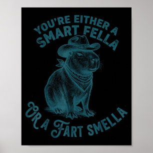 Affiche Capybara Intelligent Gars Pet Fart Puanteur Drôle
