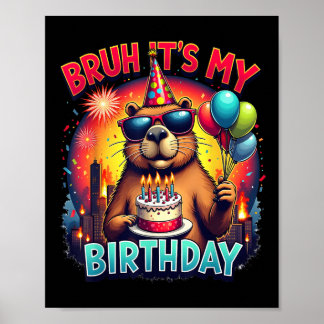 Affiche Capybara Kaiju fête d'anniversaire Japon Monster C