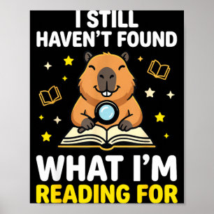 Affiche Capybara livres hommes femmes enfants lisant