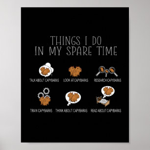 Affiche Capybara Lover Art Kids Funny Capybara