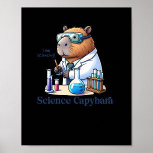 Affiche Capybara Scientist I'm Doing Science ! Autocollant