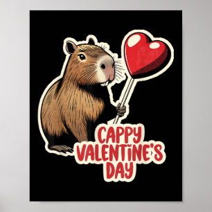 Affiche Capybara Valentine, Cappy Valentines Day, Capybara