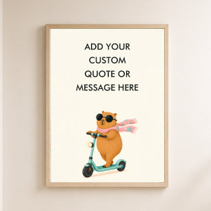 Affiche Capybare de Trottinette Personnalisé - Créez Votre