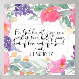 Affiche Car Dieu ne nous a pas donné un esprit de peur