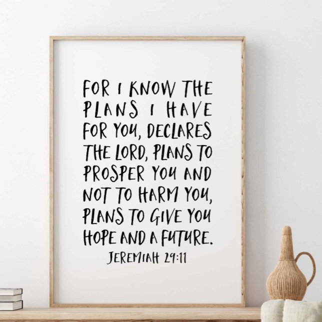 Affiche Car Je Connais Les Plans Que J'Ai Pour Vous, Jérém (Créateur téléchargé)