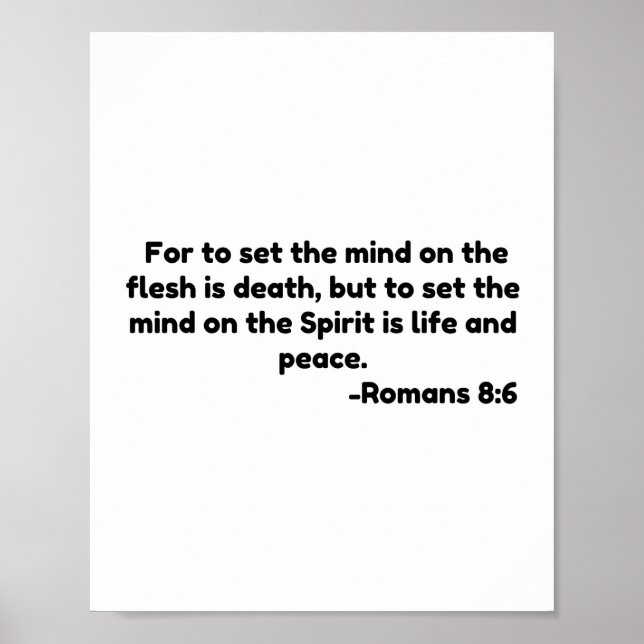 Affiche Car mettre l'esprit sur la chair est la mort, mais (Devant)