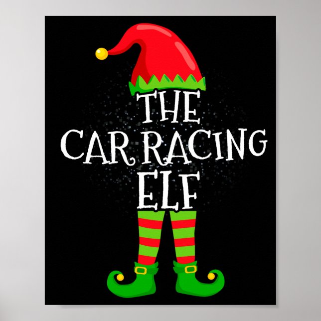 Affiche Car Racing Elf Family Matching Christmas Group  (Devant)