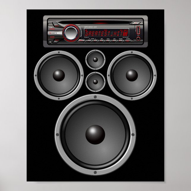 AFFICHE CAR STEREO SPEAKERS SYSTÈME AUDIO HALLOWEEN COSTUM (Devant)