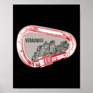 Affiche Carabiner pour l'escalade de rocher de Vedauwoo