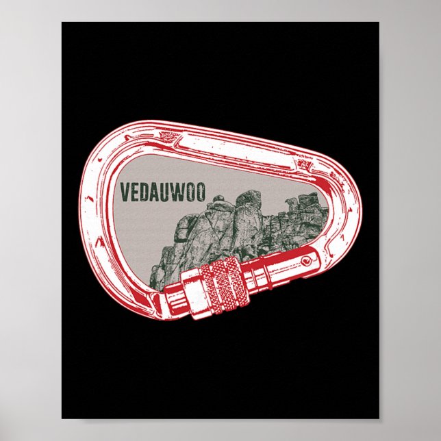Affiche Carabiner pour l'escalade de rocher de Vedauwoo (Devant)