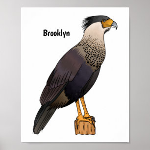 Affiche Caracara en berceau dessin animé