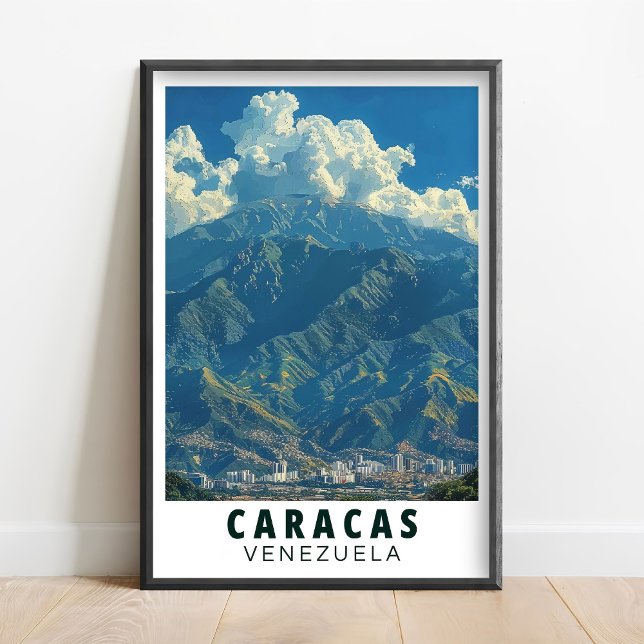 Affiche Caracas Art - Avila Mountain Poster- Avila Venezue (Créateur téléchargé)