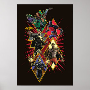 Affiche Caractère Adam noir Diamètre Burst Graphic