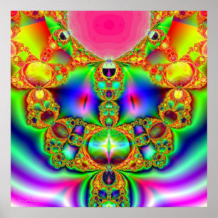 Affiche Caractère de dessin fractal