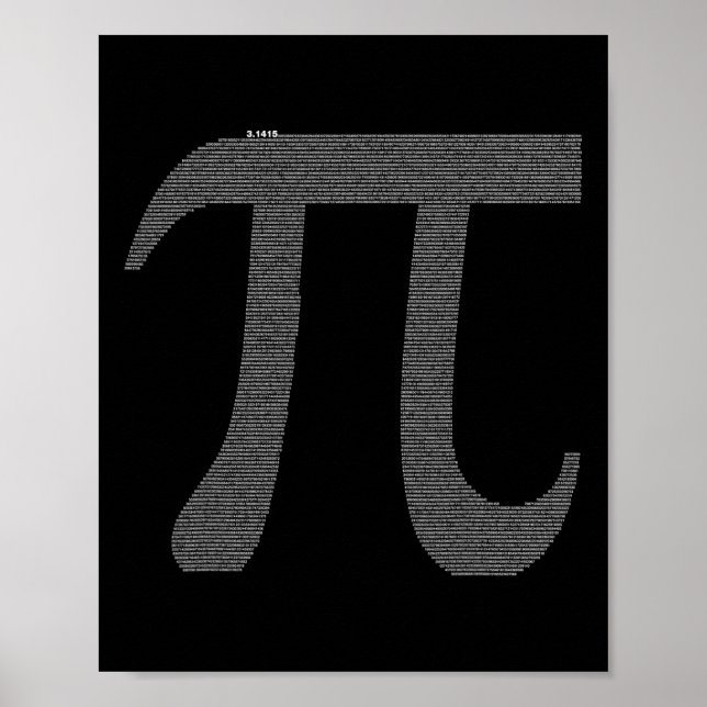 Affiche Caractère Pi Avec 10 (Devant)