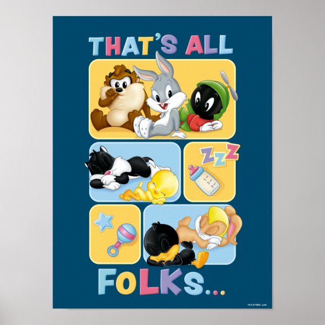 Affiche Caractères Bébé Looney Tunes | C'est tous les gens (Devant)