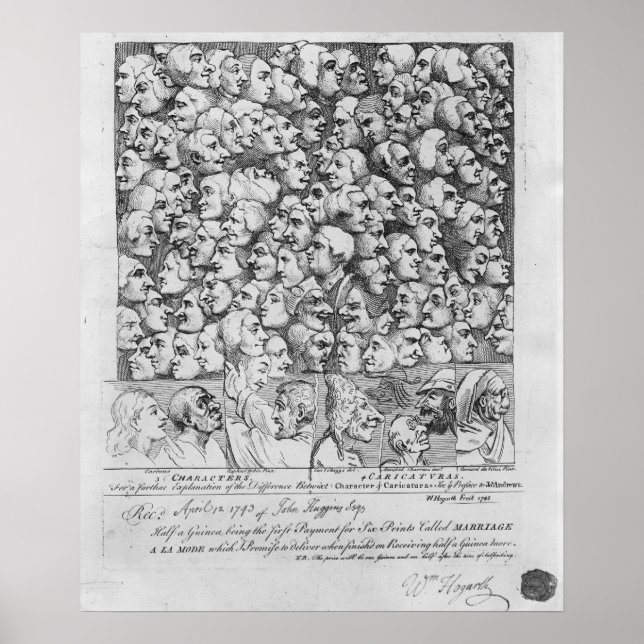 Affiche Caractères et caricatures (Devant)