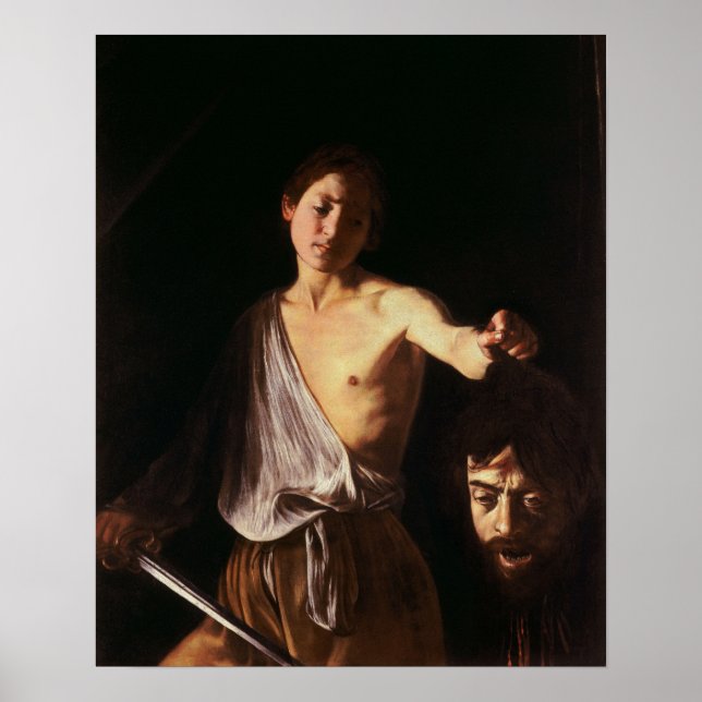 Affiche Caravage - David avec la tête de Goliath 1610 (Devant)
