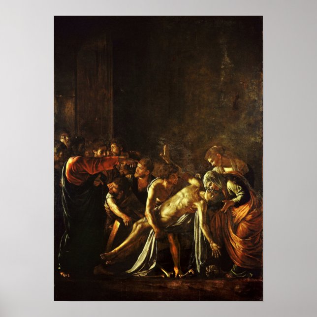 Affiche Caravage - La Résurrection de Lazare 1609 (Devant)