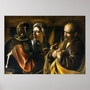 Affiche Caravage - Le reniement de saint Pierre 1610