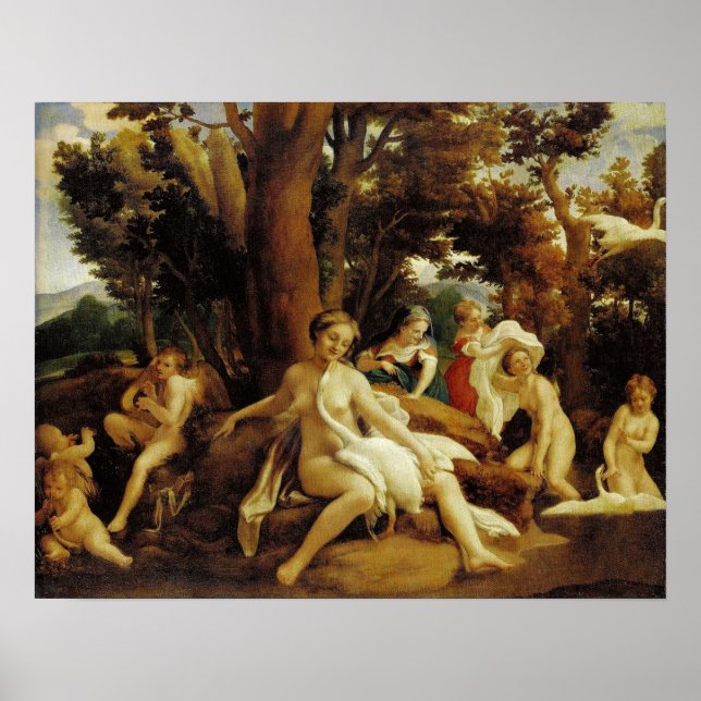 Affiche Caravage - Léda et le Cygne (Devant)