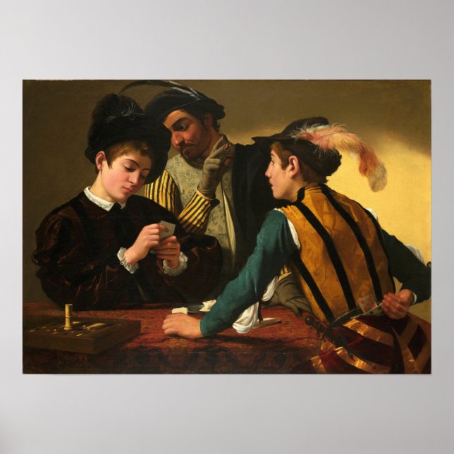 Affiche Caravage - Les Tricheurs (Devant)