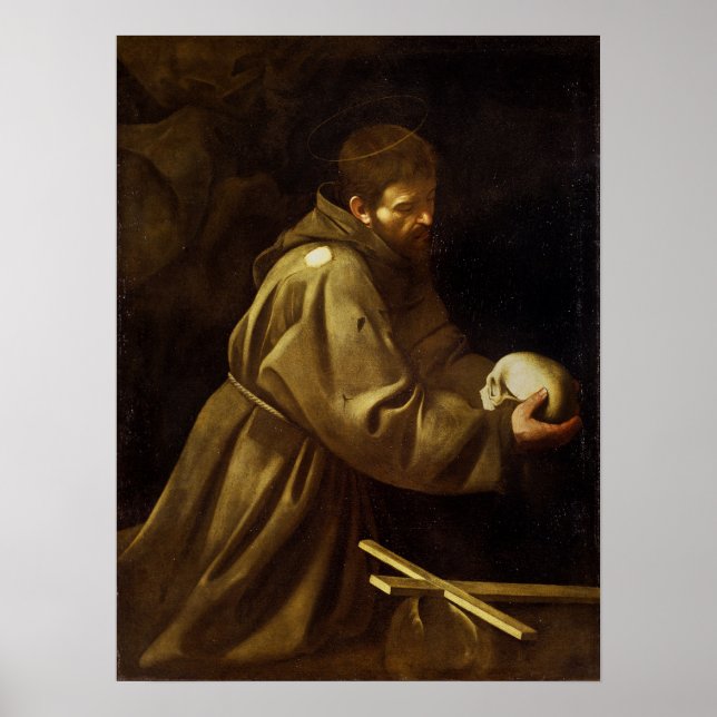 Affiche Caravage - Prière de François (Devant)