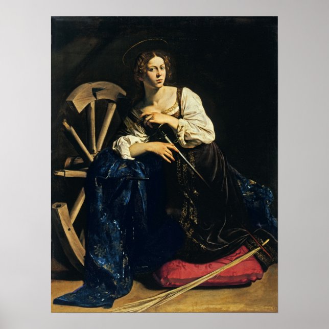 Affiche Caravage - Sainte Catherine d'Alexandrie (Devant)