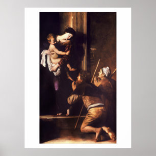 Affiche Caravaggio 1604-1606 Madonna & Child di Loreto
