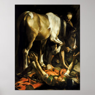 Affiche Caravaggio - Conversion En Route Pour Damas 160