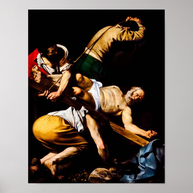 Affiche Caravaggio : Crucifixion de Saint Pierre (Devant)