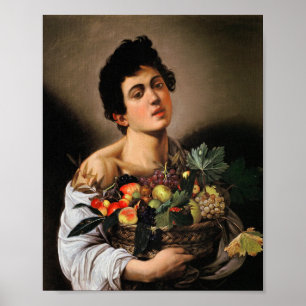 Affiche Caravaggio - Garçon Avec Panier De Fruits