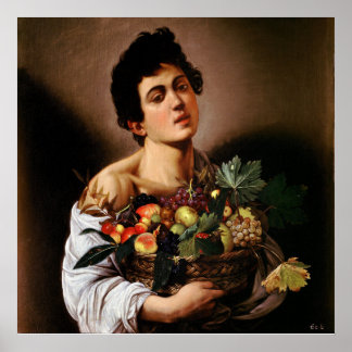 Affiche Caravaggio - Garçon avec panier de fruits (1593)