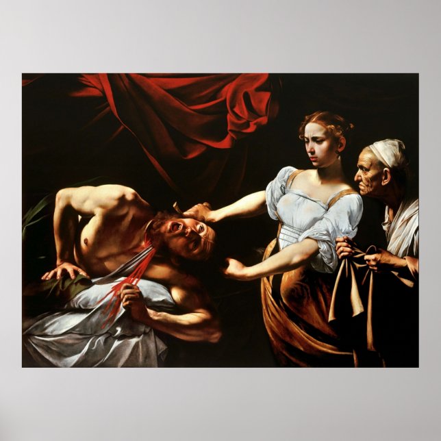 Affiche Caravaggio Judith Décapitation Holofernes 1599 (Devant)
