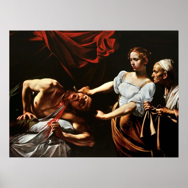 Affiche Caravaggio Judith Décapitation Holofernes 1599 (Devant)