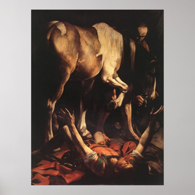 Affiche Caravaggio La Conversion À Damas (Devant)
