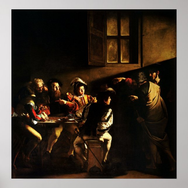 Affiche Caravaggio - L'Appel De Saint Matthieu 1600 (Devant)