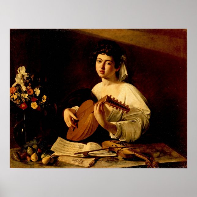 Affiche Caravaggio - Le Joueur de Luth (Devant)
