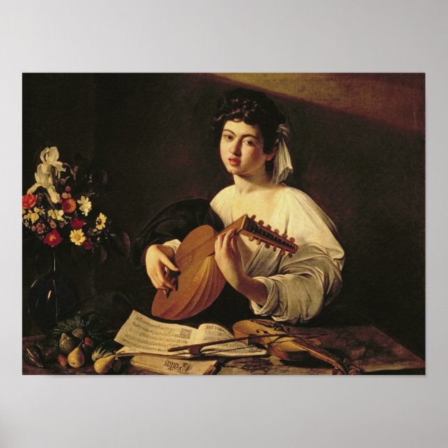 Affiche Caravaggio - Le Lute Player (Devant)