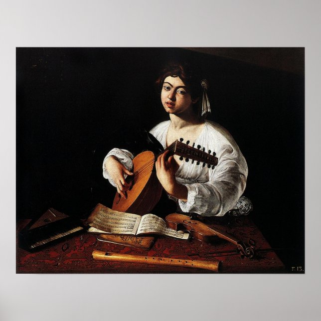 Affiche Caravaggio - Le Lute Player (Devant)
