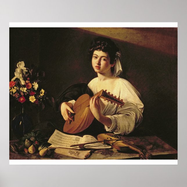 Affiche Caravaggio - Le Lute Player (Devant)