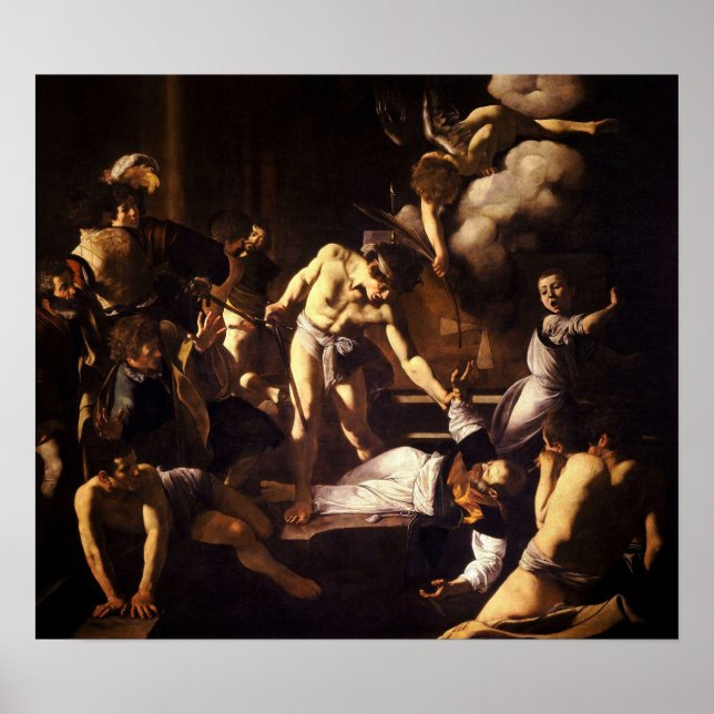 Affiche Caravaggio - Le Martyre De Saint Matthieu 1600 (Devant)